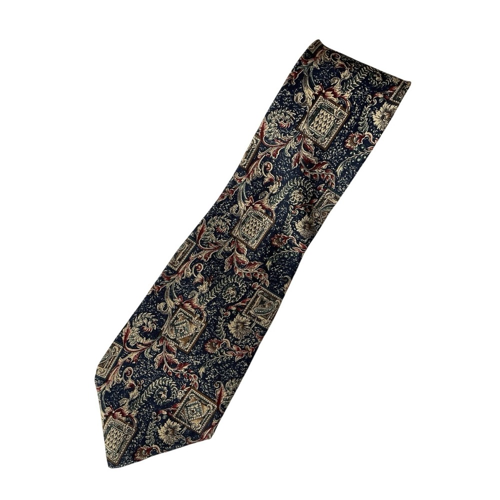 The Metropolitan Museum of Art Silk‎ Paisley Blue Red Necktie 4"x59" Business